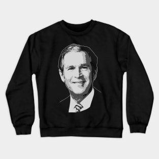 George W. Bush Black and White Crewneck Sweatshirt